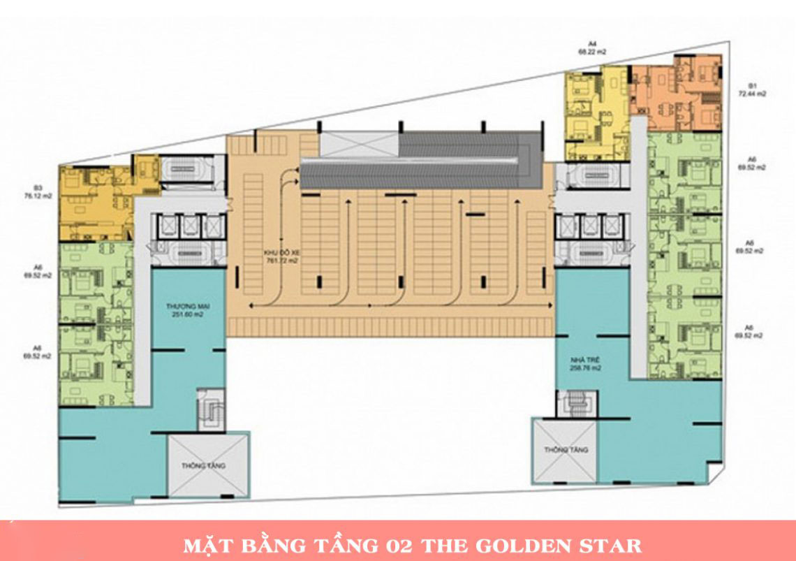 mặt bằng thiết kế các căn hộ The Golden Star Quận 7