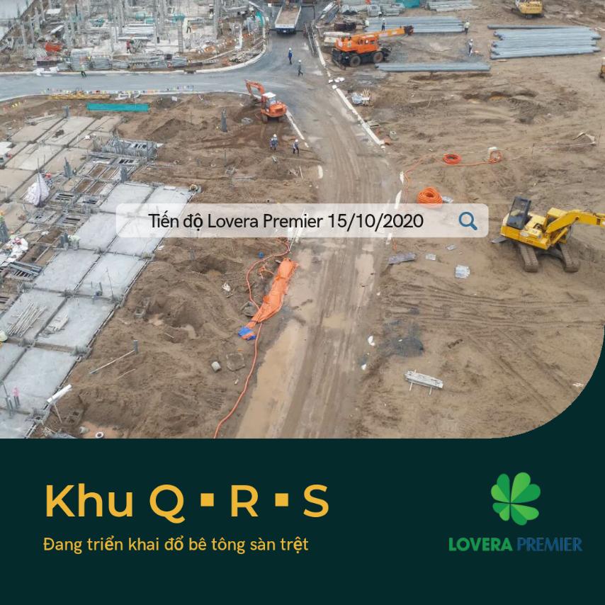 Hình ảnh thực tế dự án Lovera Premier cập nhật ngày 15/ 10/2020.