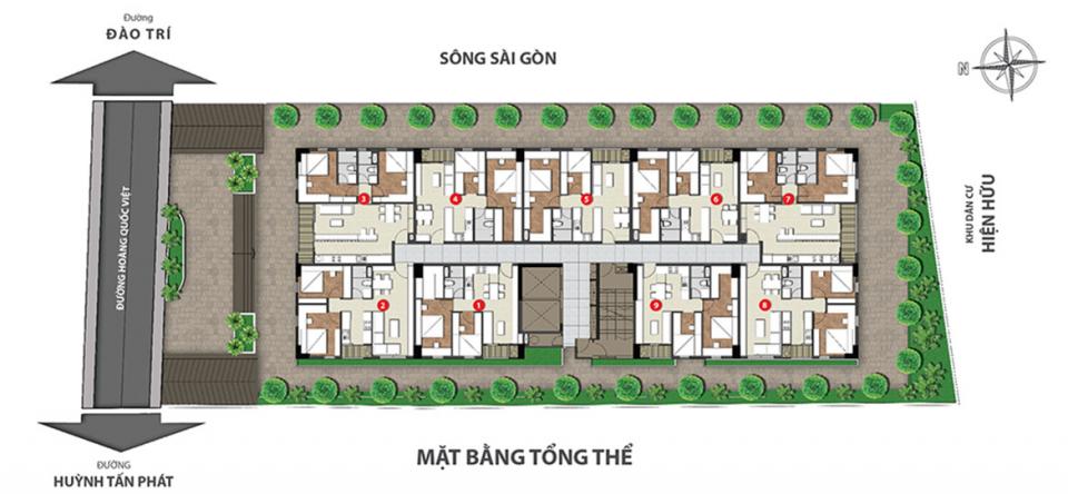 Mặt bằng chi tiết căn hộ tại chung cư Hoàng Quốc Việt Quận 7