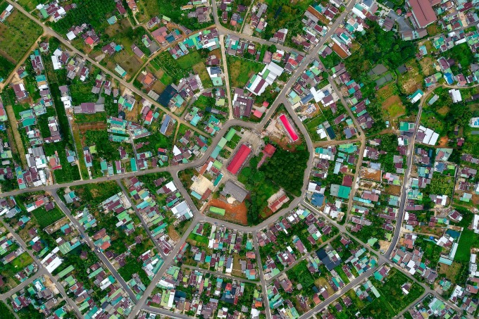 Thành phố Bảo Lộc từ trên cao. Ảnh: Shutterstock