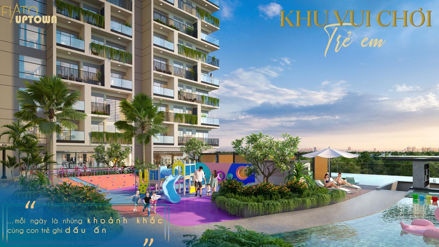 Không gian sống Fiato Uptown hài hòa với thiên nhiên, tiêu chí Xanh Sạch Đẹp