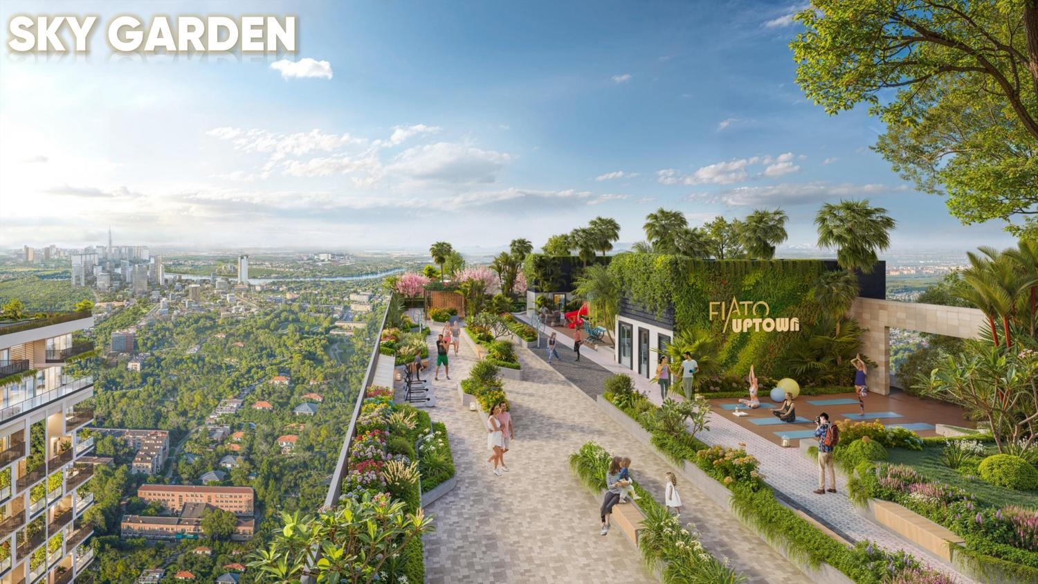 Không gian sống Fiato Uptown hài hòa với thiên nhiên, tiêu chí Xanh Sạch Đẹp