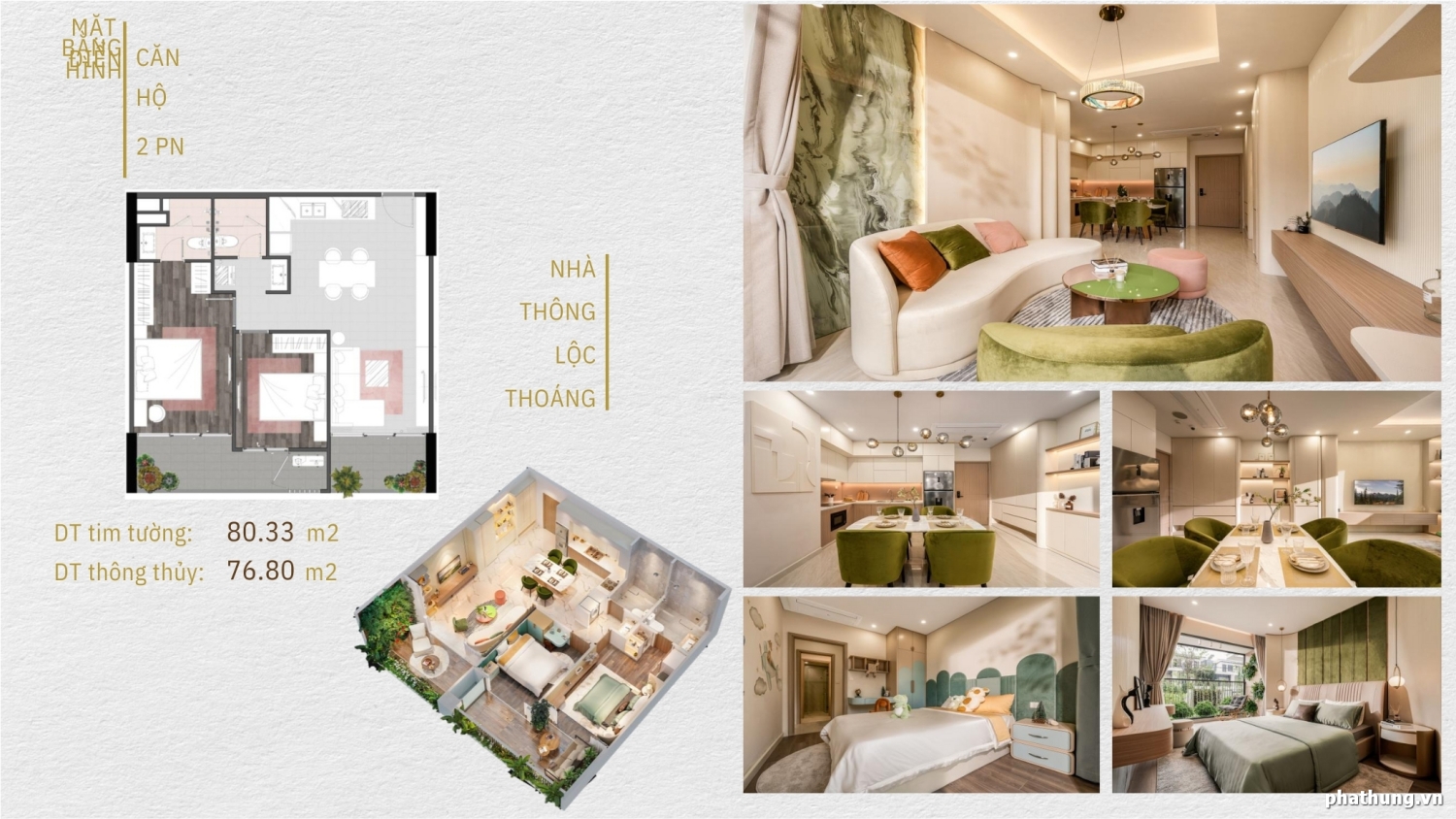 Mặt Bằng Thiết Kế Căn Hộ 2 PN Fiato Uptown Thủ Đức