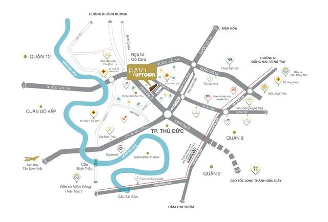 Dự án FIATO UPTOWN nâng tầm kết nối ngay Vành đai 2, trung tâm khu Đông TP.HCM