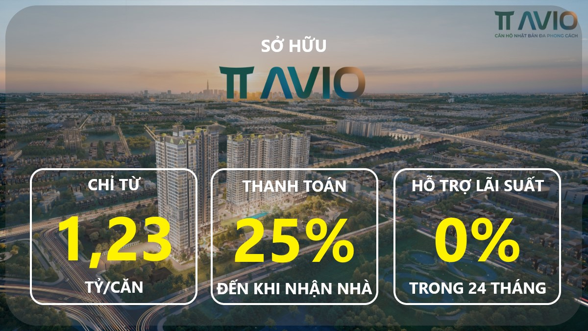 Giá bán TT Avio Dĩ An Bình Dương Sở hữu căn hộ cao cấp chỉ 1,23 tỷ/căn