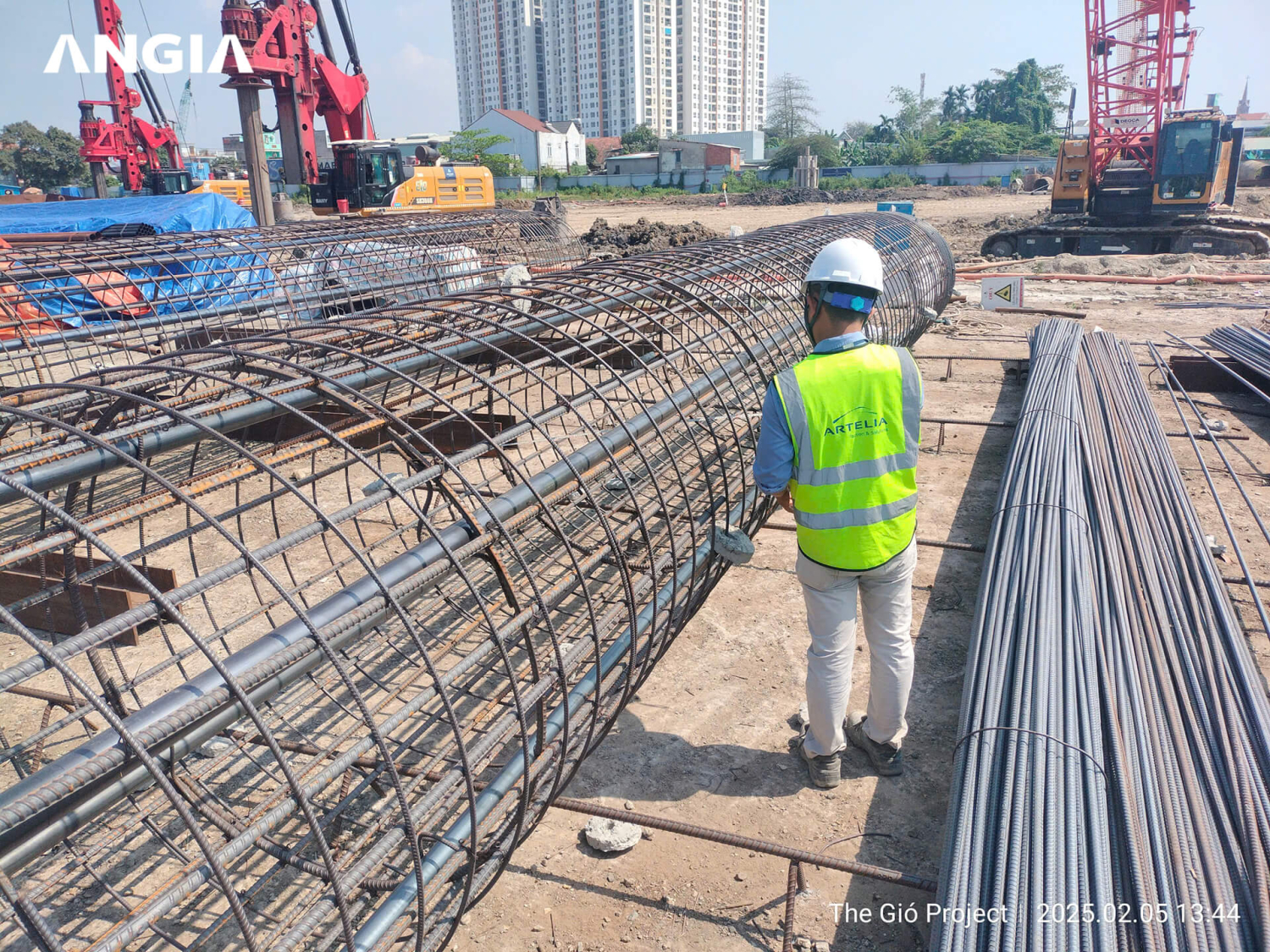 Tiến độ thi công dự án The Gió Riverside tháng 2/2025: Công trường sôi động sau Tết Ất Tỵ