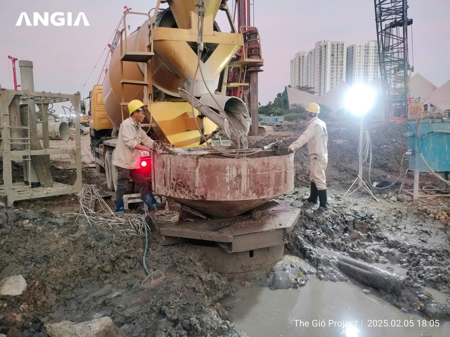 Tiến độ thi công dự án The Gió Riverside tháng 2/2025: Công trường sôi động sau Tết Ất Tỵ