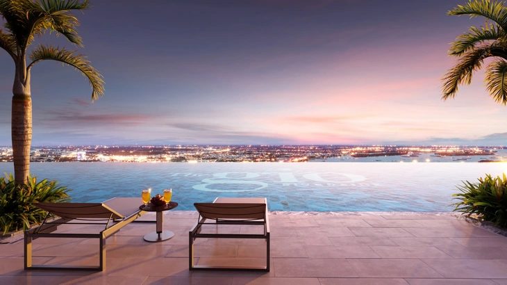 Trải nghiệm hồ bơi vô cực trên tầng 40 The Gió Riverside - Điểm đến đẳng cấp giữa lòng thành phố