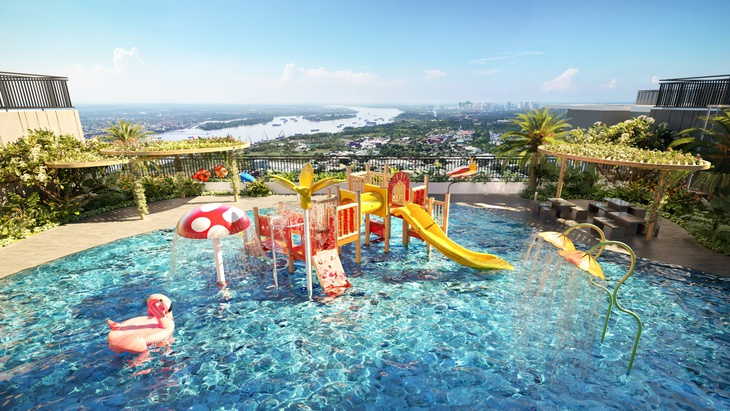 Trải nghiệm hồ bơi vô cực trên tầng 40 The Gió Riverside - Điểm đến đẳng cấp giữa lòng thành phố