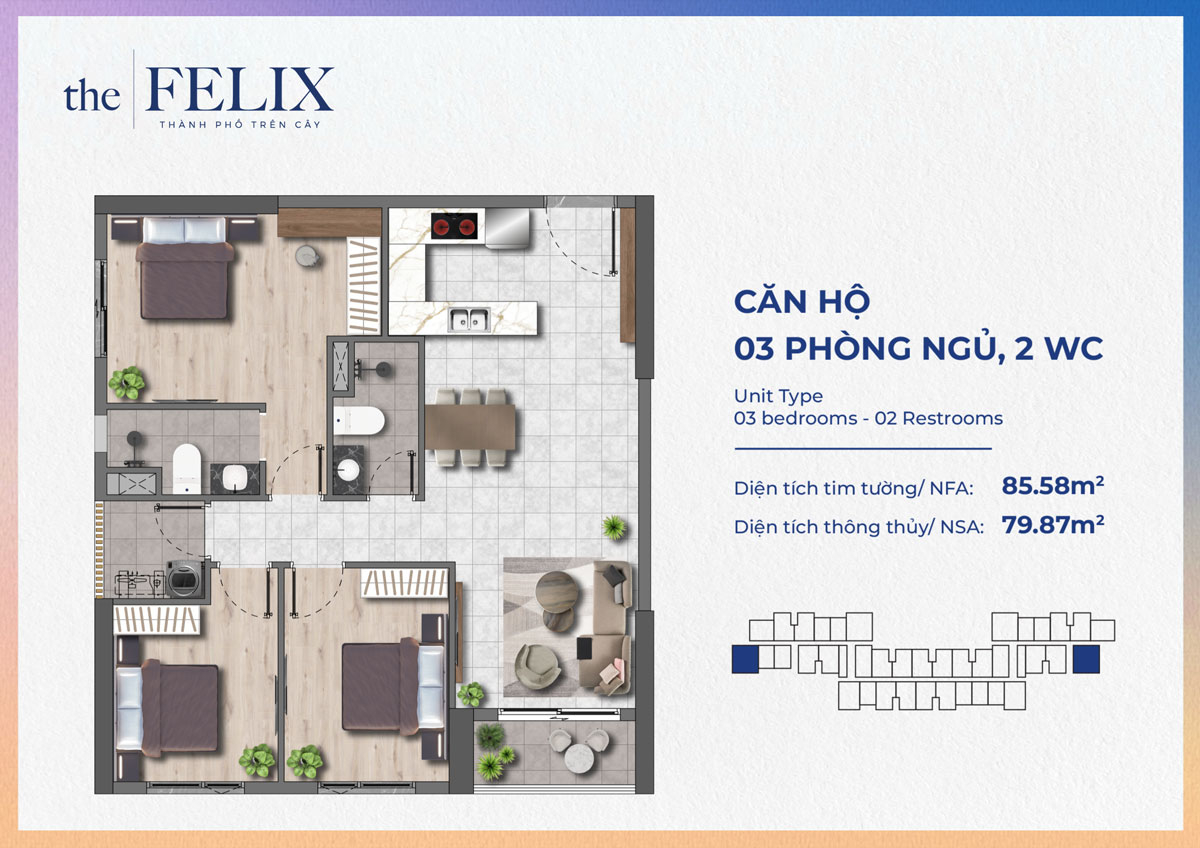 Thiet Ke Can Ho 3pn 2wp 85m2 The Felix