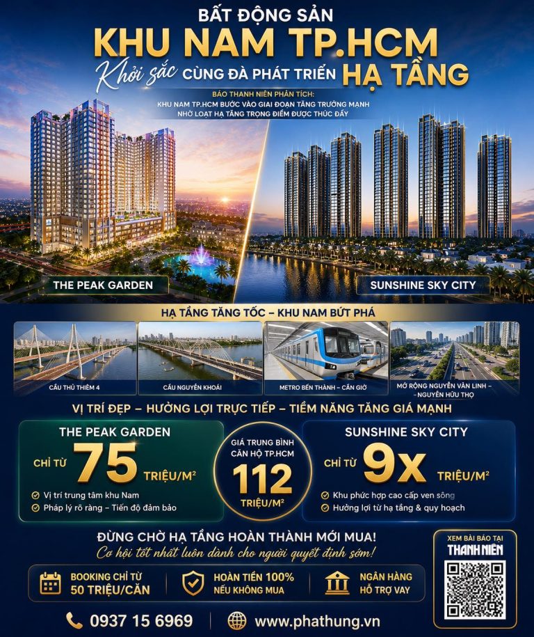KHU NAM TP.HCM “NÓNG” LÊN TỪ HẠ TẦNG – AI NHANH TAY, NGƯỜI ĐÓ THẮNG!